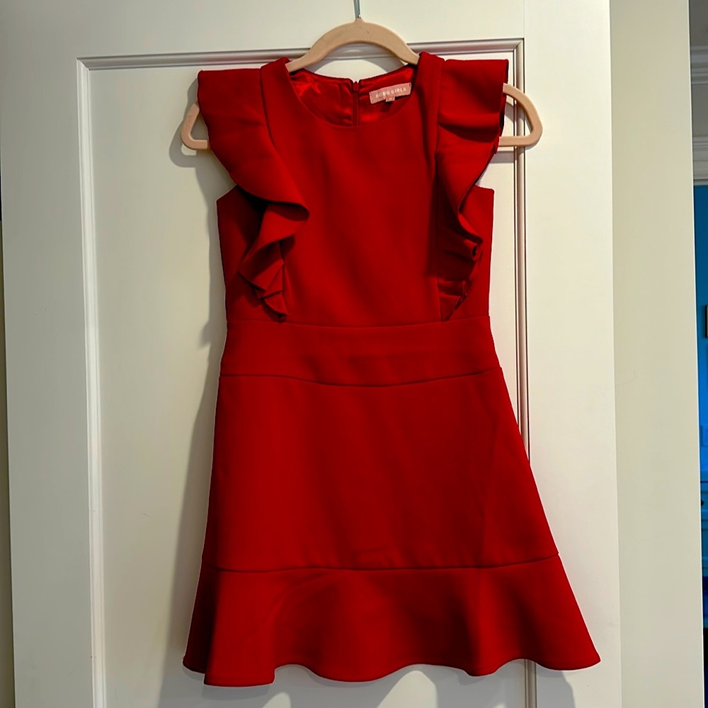 BCBG Girls cranberry colored dress